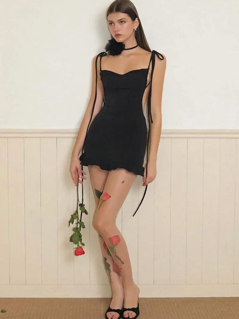 Women's Sexy French-Inspired Backless Ruched Pencil Mini Dress